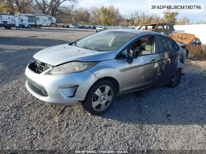 2012 Ford Fiesta Se VIN: 3FADP4BJ8CM180796 Lot: 40744665