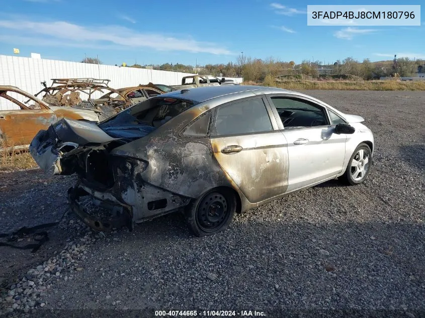 2012 Ford Fiesta Se VIN: 3FADP4BJ8CM180796 Lot: 40744665