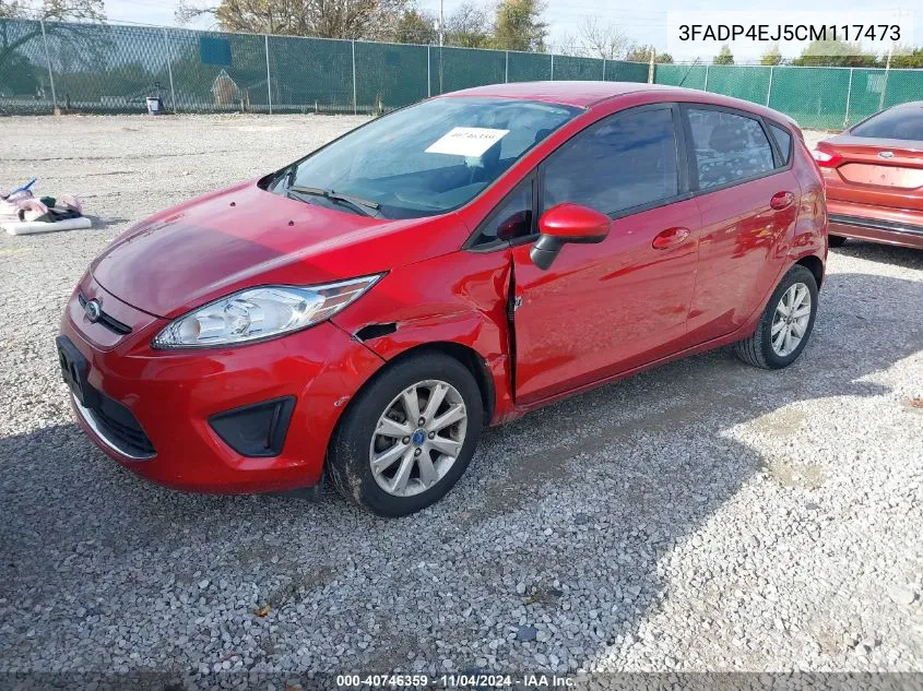 2012 Ford Fiesta Se VIN: 3FADP4EJ5CM117473 Lot: 40746359