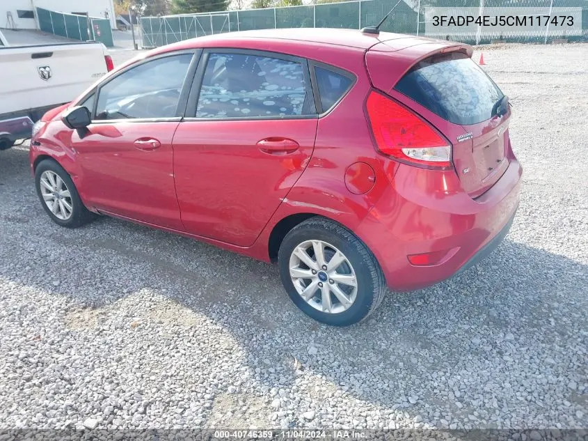 2012 Ford Fiesta Se VIN: 3FADP4EJ5CM117473 Lot: 40746359