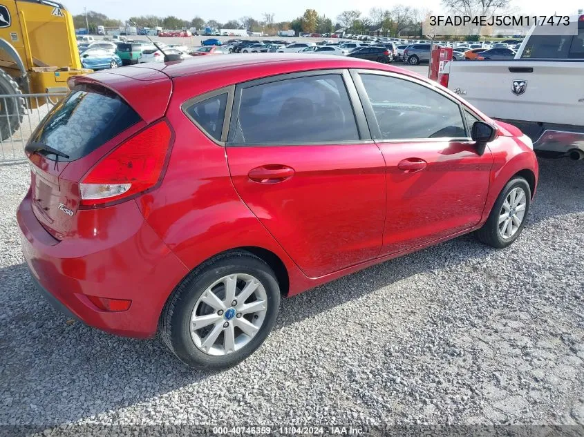 2012 Ford Fiesta Se VIN: 3FADP4EJ5CM117473 Lot: 40746359