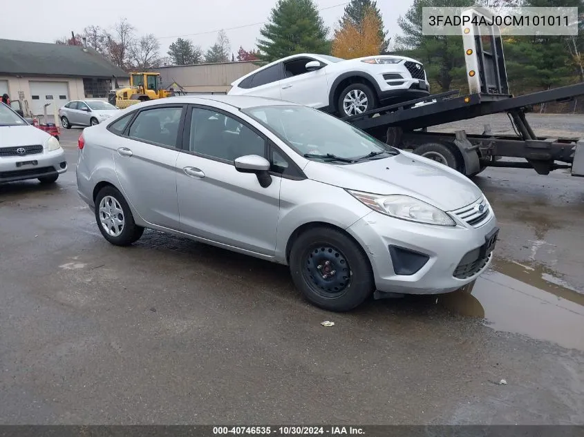 2012 Ford Fiesta S VIN: 3FADP4AJ0CM101011 Lot: 40746535