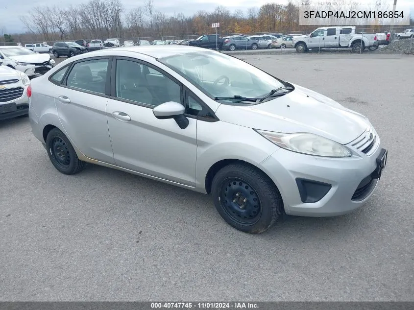 2012 Ford Fiesta S VIN: 3FADP4AJ2CM186854 Lot: 40747745