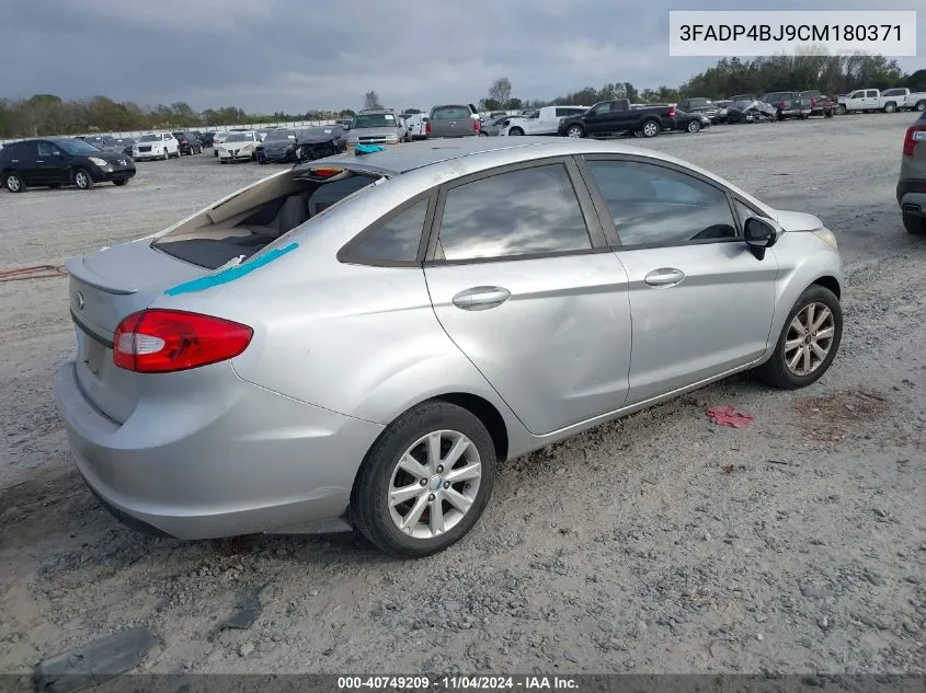 2012 Ford Fiesta Se VIN: 3FADP4BJ9CM180371 Lot: 40749209