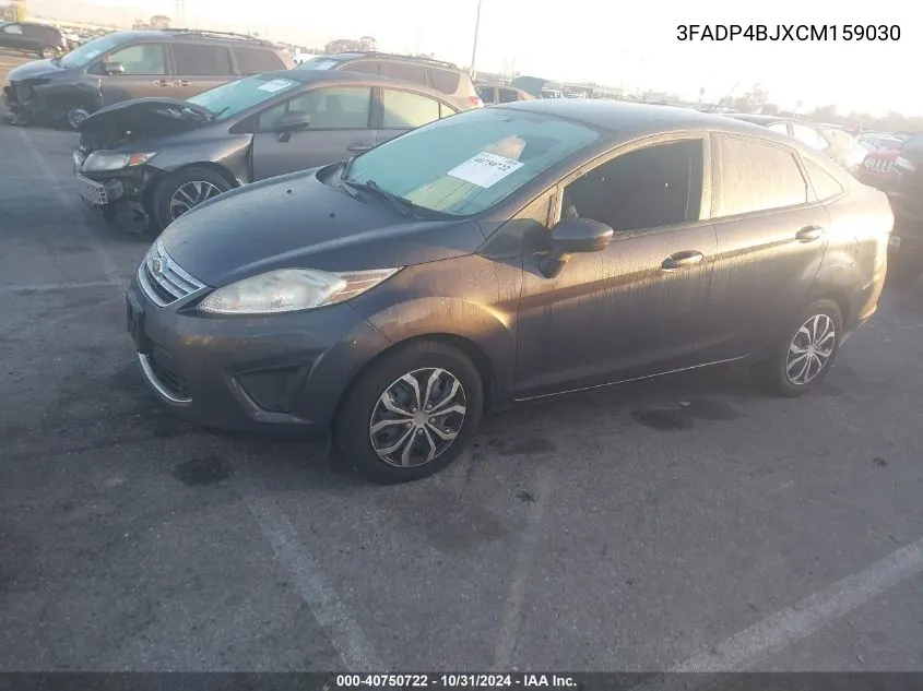 2012 Ford Fiesta Se VIN: 3FADP4BJXCM159030 Lot: 40750722