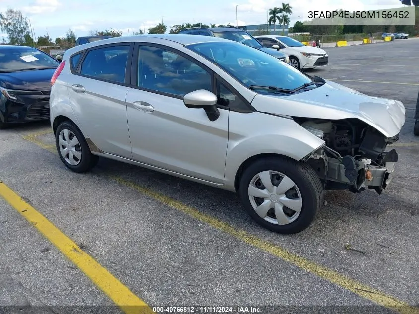 2012 Ford Fiesta Se VIN: 3FADP4EJ5CM156452 Lot: 40766812