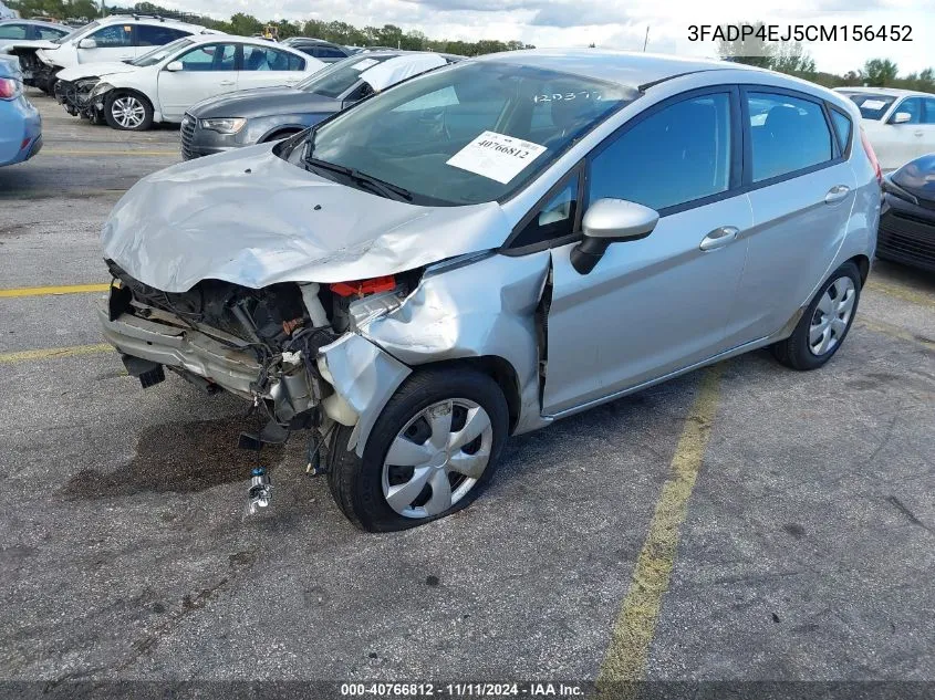 2012 Ford Fiesta Se VIN: 3FADP4EJ5CM156452 Lot: 40766812