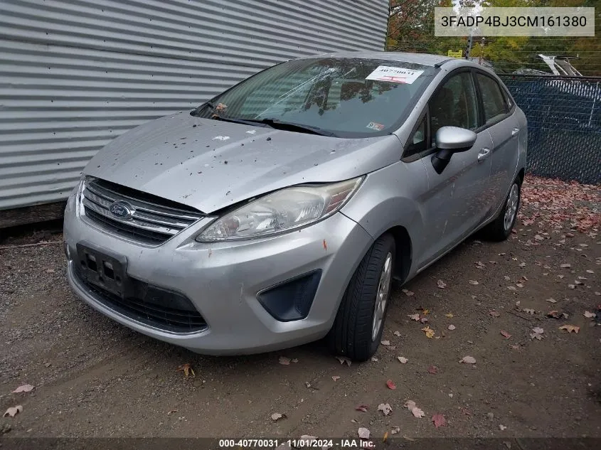 2012 Ford Fiesta Se VIN: 3FADP4BJ3CM161380 Lot: 40770031