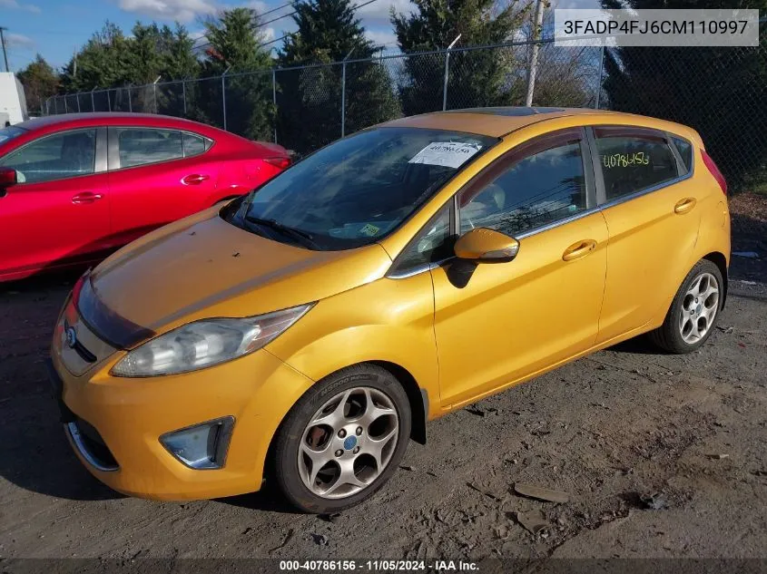 2012 Ford Fiesta Ses VIN: 3FADP4FJ6CM110997 Lot: 40786156