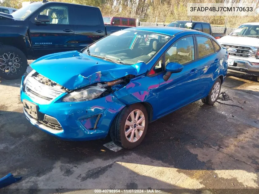 2012 Ford Fiesta Se VIN: 3FADP4BJ7CM170633 Lot: 40798954