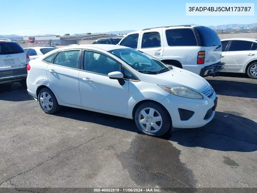 2012 Ford Fiesta Se VIN: 3FADP4BJ5CM173787 Lot: 40802819