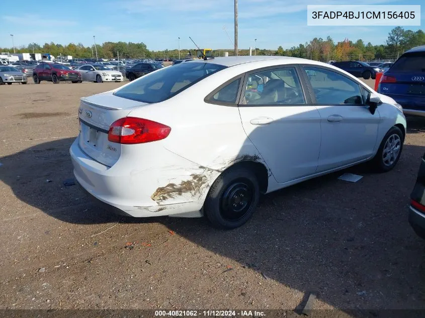 2012 Ford Fiesta Se VIN: 3FADP4BJ1CM156405 Lot: 40821062