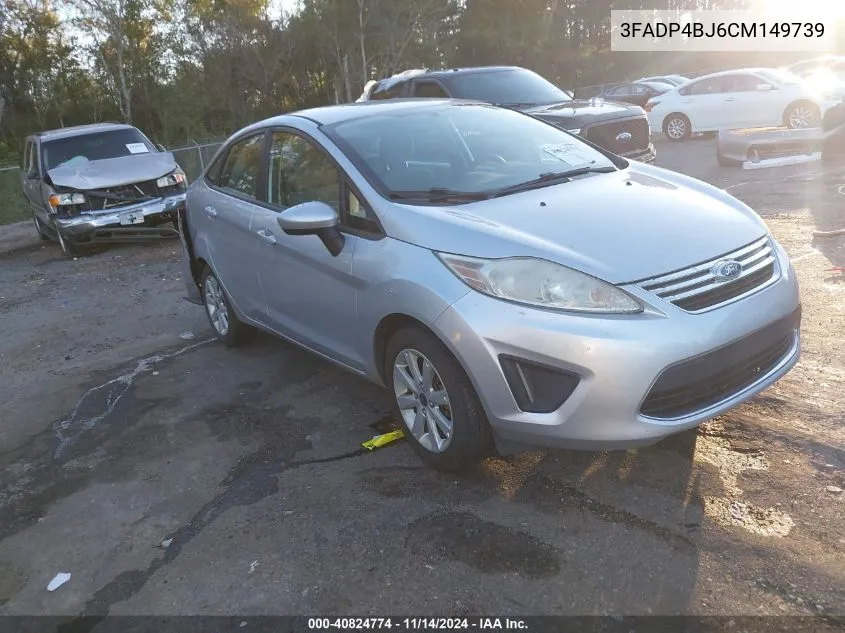 2012 Ford Fiesta Se VIN: 3FADP4BJ6CM149739 Lot: 40824774