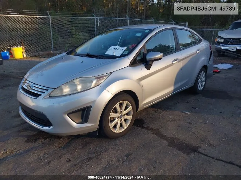 2012 Ford Fiesta Se VIN: 3FADP4BJ6CM149739 Lot: 40824774