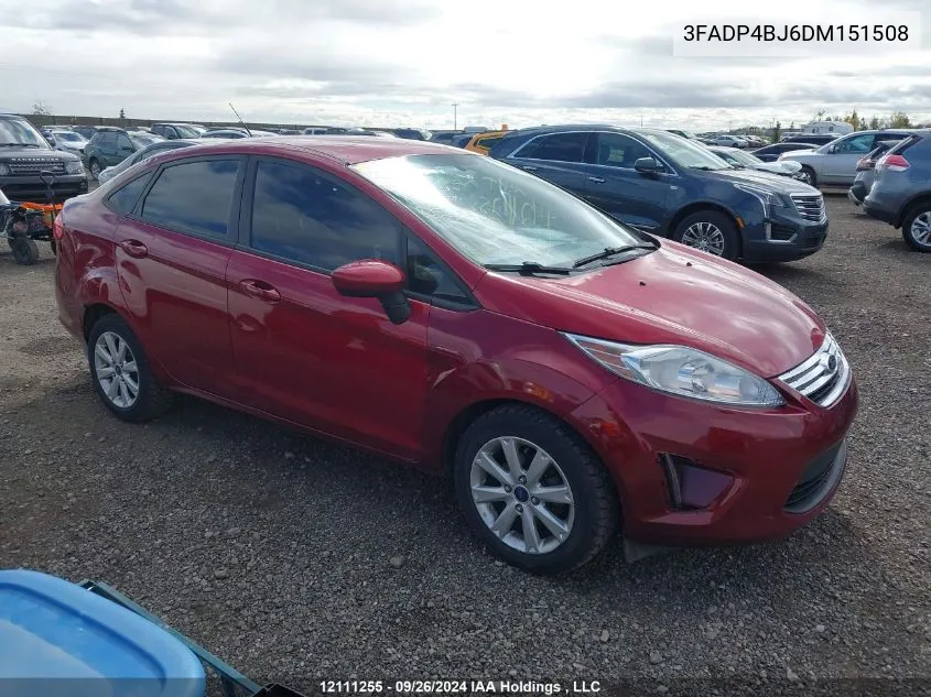 2013 Ford Fiesta Se VIN: 3FADP4BJ6DM151508 Lot: 12111255