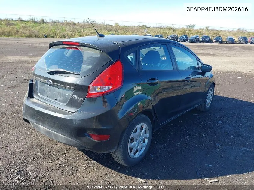 2013 Ford Fiesta Se VIN: 3FADP4EJ8DM202616 Lot: 12124949