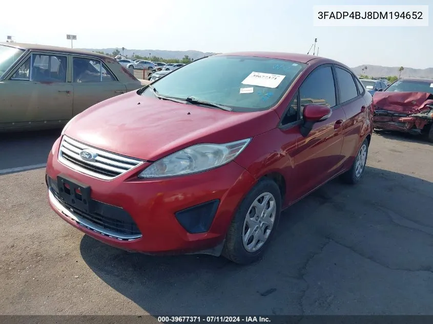 3FADP4BJ8DM194652 2013 Ford Fiesta Se