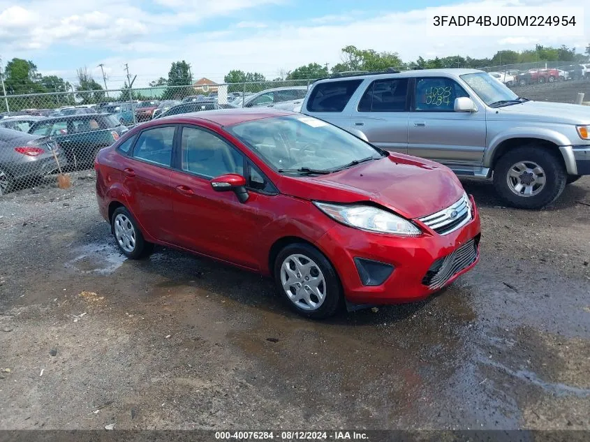 2013 Ford Fiesta Se VIN: 3FADP4BJ0DM224954 Lot: 40076284