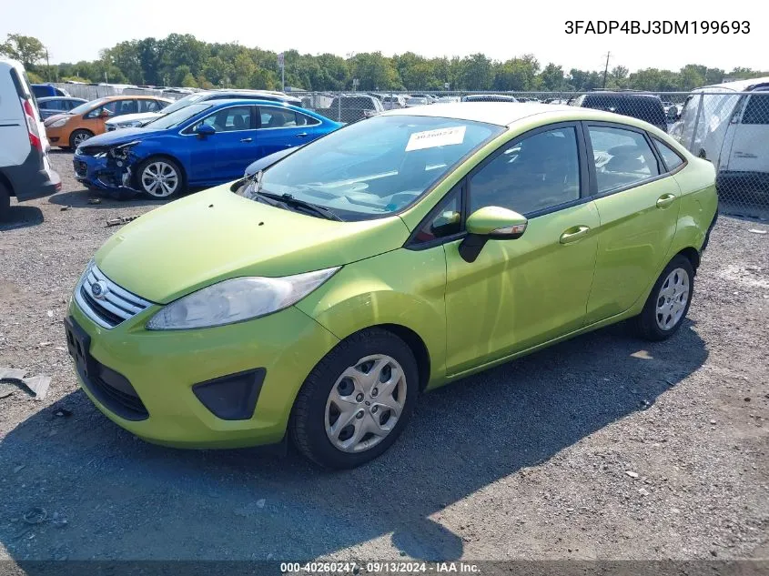 2013 Ford Fiesta Se VIN: 3FADP4BJ3DM199693 Lot: 40260247