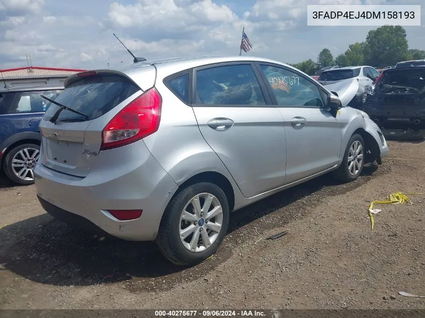 2013 Ford Fiesta Se VIN: 3FADP4EJ4DM158193 Lot: 40275677