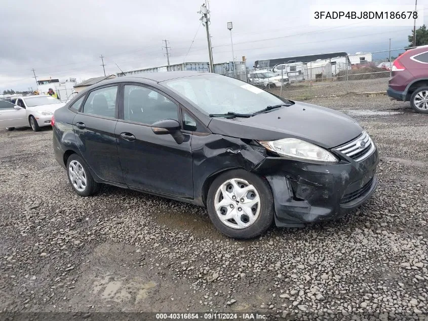 2013 Ford Fiesta Se VIN: 3FADP4BJ8DM186678 Lot: 40316854