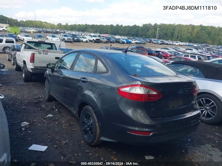 2013 Ford Fiesta Se VIN: 3FADP4BJ8DM111810 Lot: 40330547