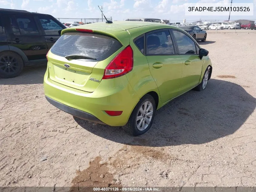 2013 Ford Fiesta Se VIN: 3FADP4EJ5DM103526 Lot: 40371126