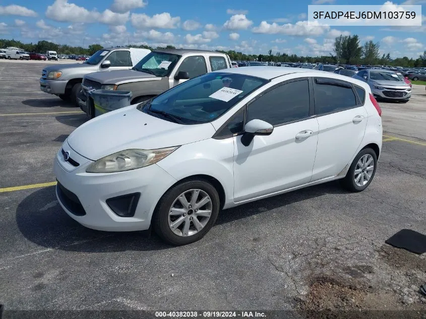 2013 Ford Fiesta Se VIN: 3FADP4EJ6DM103759 Lot: 40382038