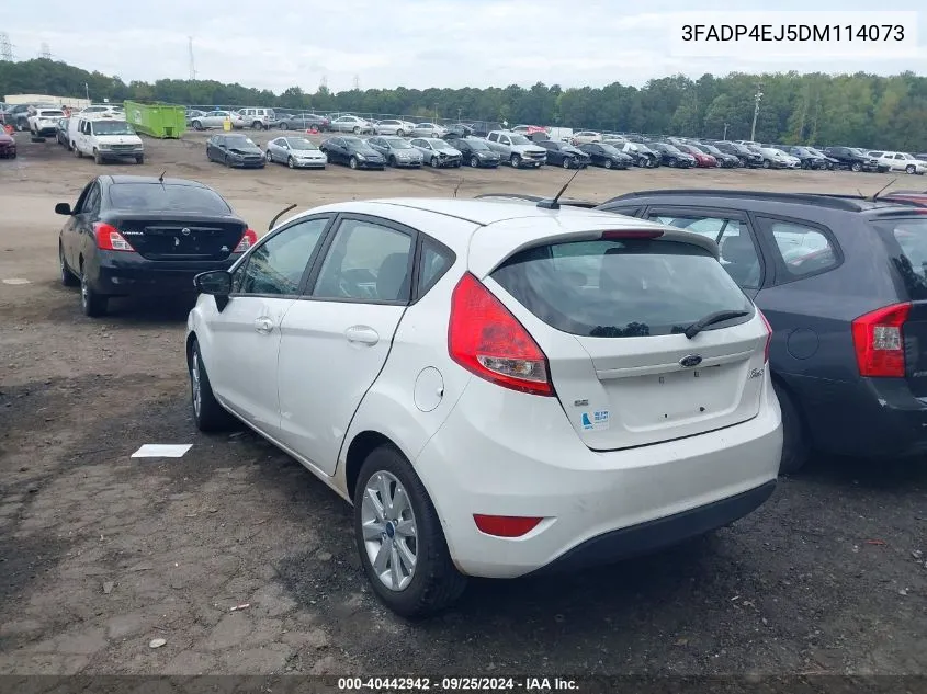 2013 Ford Fiesta Se VIN: 3FADP4EJ5DM114073 Lot: 40442942