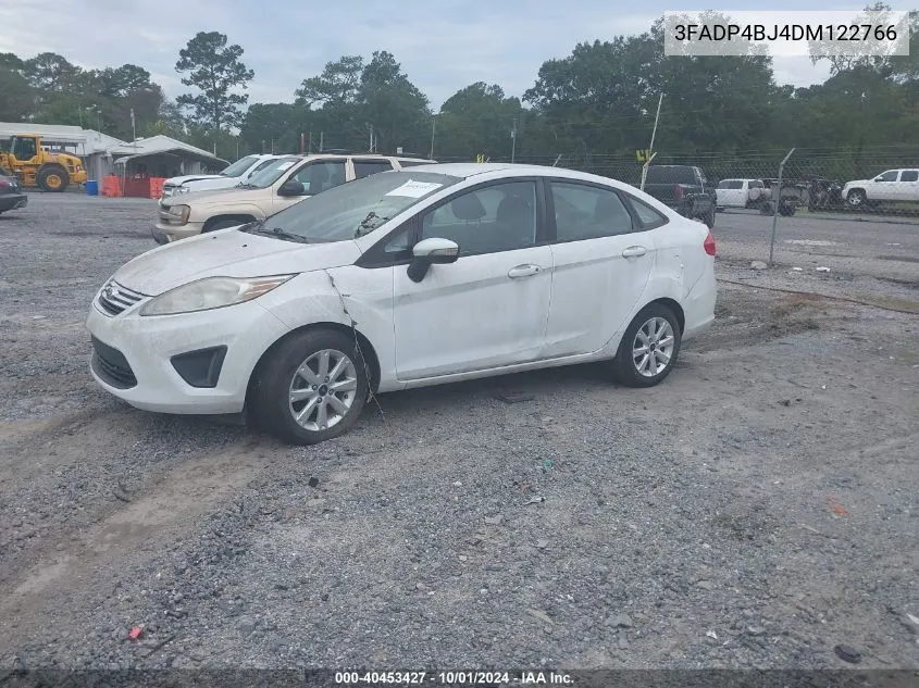 2013 Ford Fiesta Se VIN: 3FADP4BJ4DM122766 Lot: 40453427