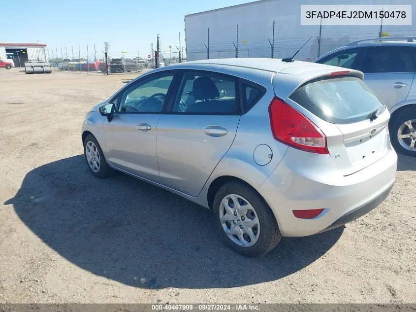 2013 Ford Fiesta Se VIN: 3FADP4EJ2DM150478 Lot: 40467909