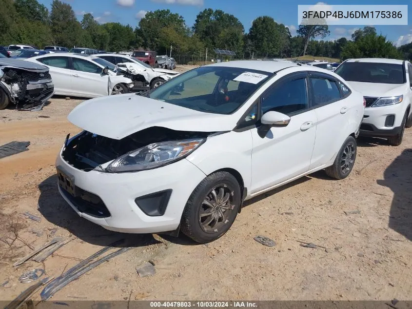 2013 Ford Fiesta Se VIN: 3FADP4BJ6DM175386 Lot: 40479803