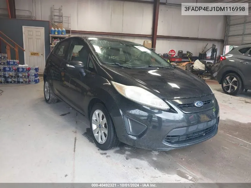 2013 Ford Fiesta Se VIN: 3FADP4EJ1DM116998 Lot: 40492321