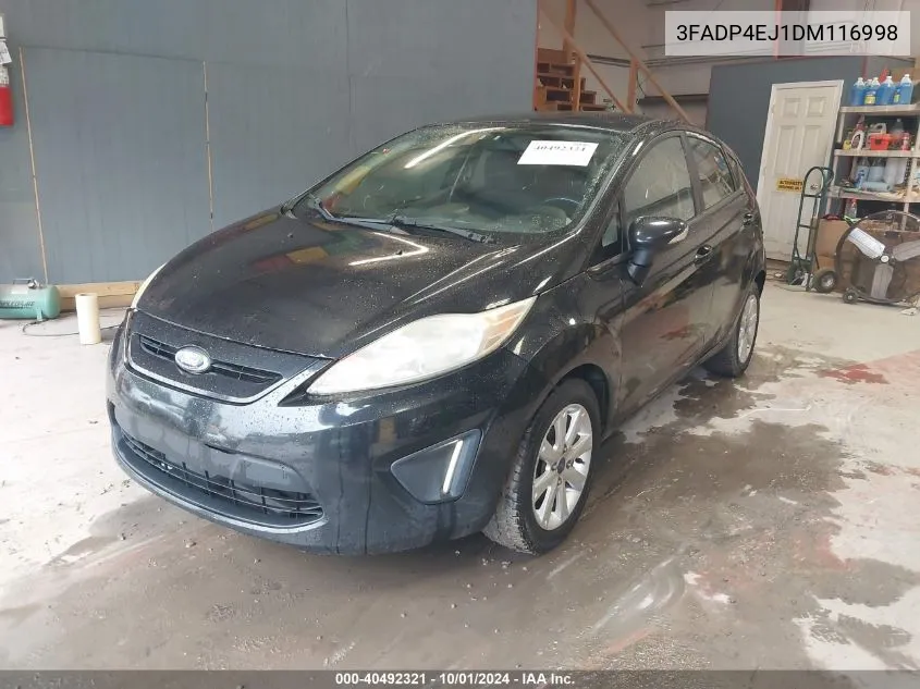 2013 Ford Fiesta Se VIN: 3FADP4EJ1DM116998 Lot: 40492321