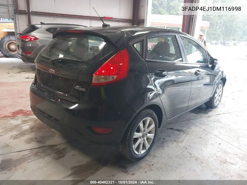 2013 Ford Fiesta Se VIN: 3FADP4EJ1DM116998 Lot: 40492321