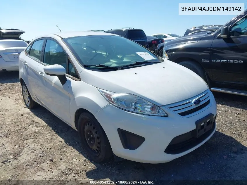 2013 Ford Fiesta S VIN: 3FADP4AJ0DM149142 Lot: 40543252