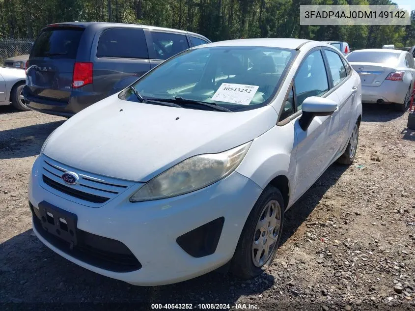 2013 Ford Fiesta S VIN: 3FADP4AJ0DM149142 Lot: 40543252