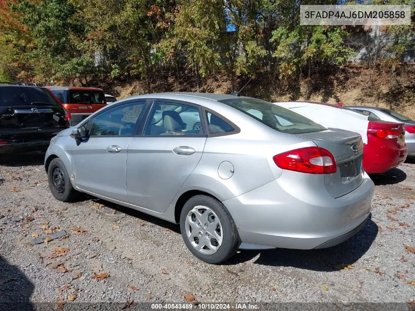 2013 Ford Fiesta S VIN: 3FADP4AJ6DM205858 Lot: 40543489