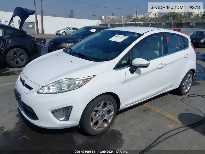 2013 Ford Fiesta Titanium VIN: 3FADP4FJ7DM119273 Lot: 40569831