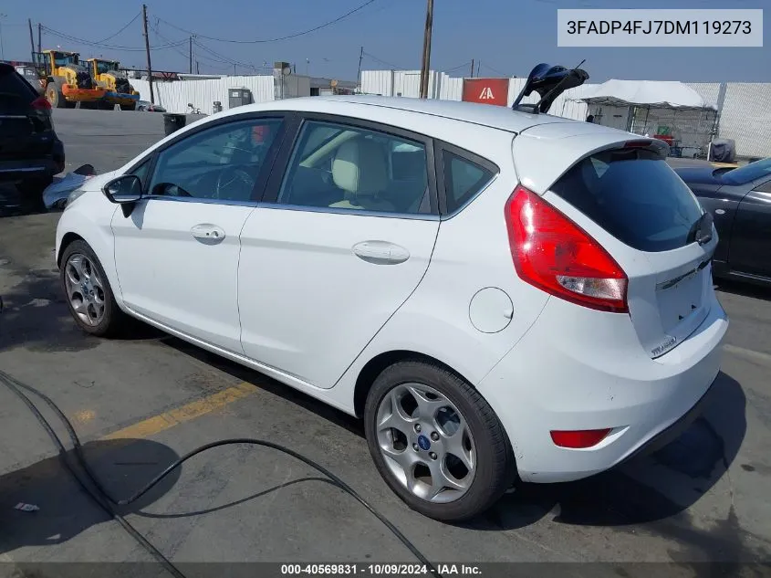 2013 Ford Fiesta Titanium VIN: 3FADP4FJ7DM119273 Lot: 40569831