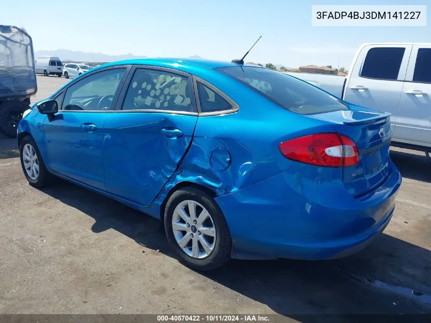 2013 Ford Fiesta Se VIN: 3FADP4BJ3DM141227 Lot: 40570422