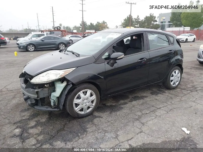 2013 Ford Fiesta Se VIN: 3FADP4EJ6DM204946 Lot: 40617854