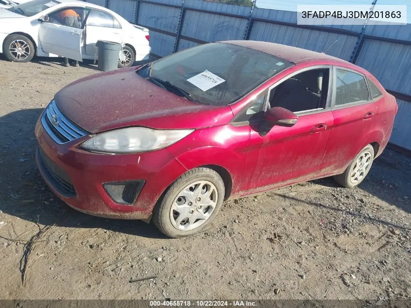 2013 Ford Fiesta Se VIN: 3FADP4BJ3DM201863 Lot: 40655718