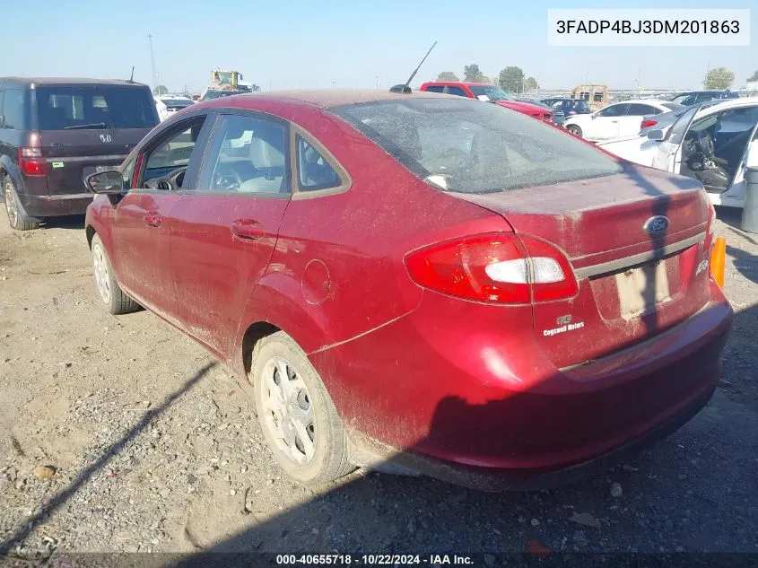 2013 Ford Fiesta Se VIN: 3FADP4BJ3DM201863 Lot: 40655718