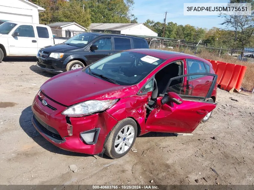 2013 Ford Fiesta Se VIN: 3FADP4EJ5DM175651 Lot: 40683765