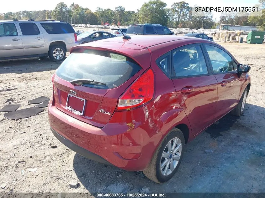 2013 Ford Fiesta Se VIN: 3FADP4EJ5DM175651 Lot: 40683765