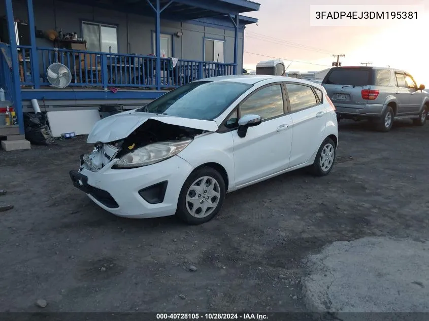 2013 Ford Fiesta Se VIN: 3FADP4EJ3DM195381 Lot: 40728105