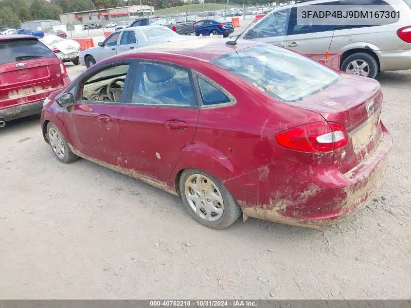 2013 Ford Fiesta Se VIN: 3FADP4BJ9DM167301 Lot: 40752218