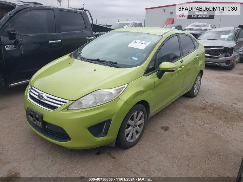 2013 Ford Fiesta Se VIN: 3FADP4BJ6DM141030 Lot: 40756856