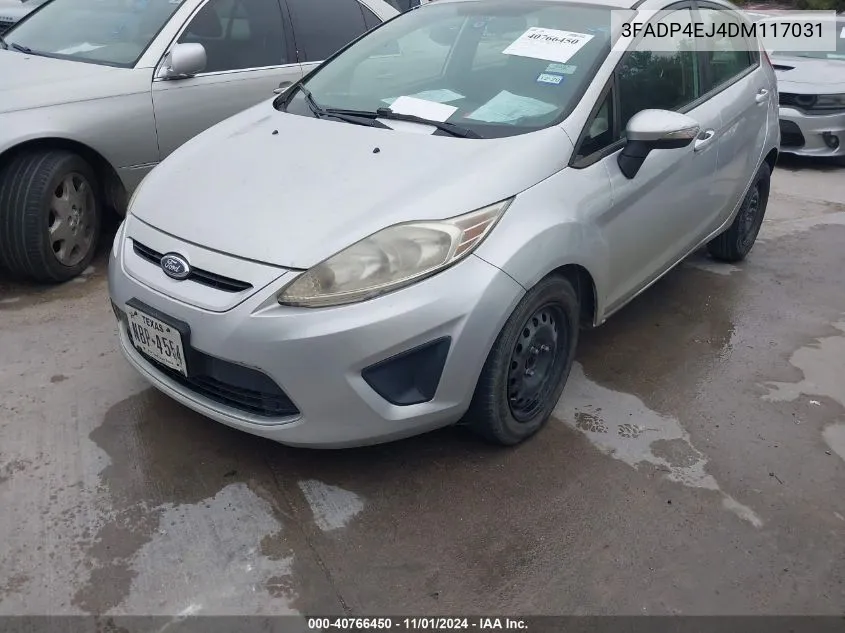 2013 Ford Fiesta Se VIN: 3FADP4EJ4DM117031 Lot: 40766450